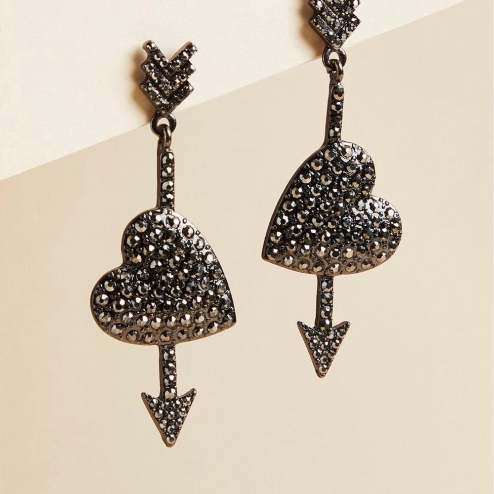 Torrid NWT Pave Heart And Arrow Drop Earrings